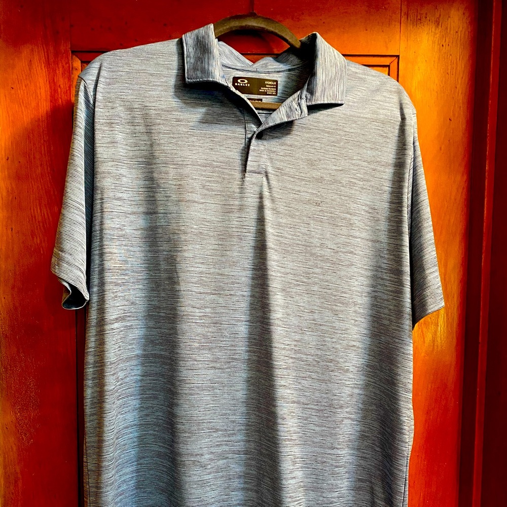 Oakley blue golf shirt